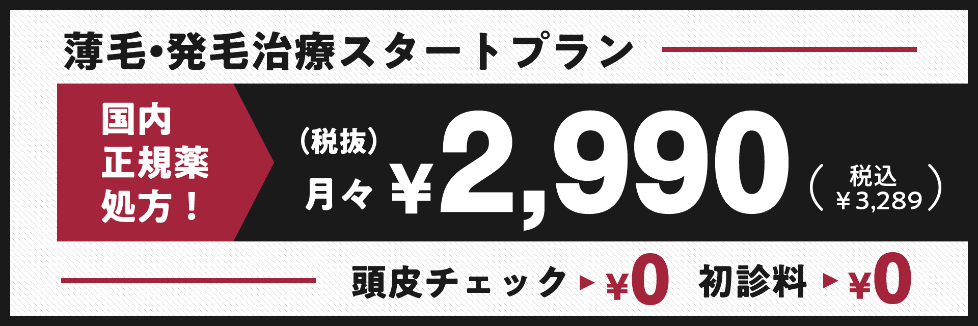 薄毛・発毛治療スタートプラン