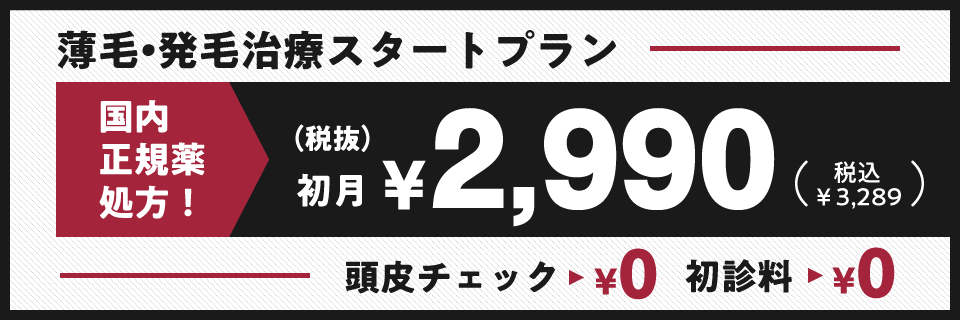 薄毛・発毛治療スタートプラン